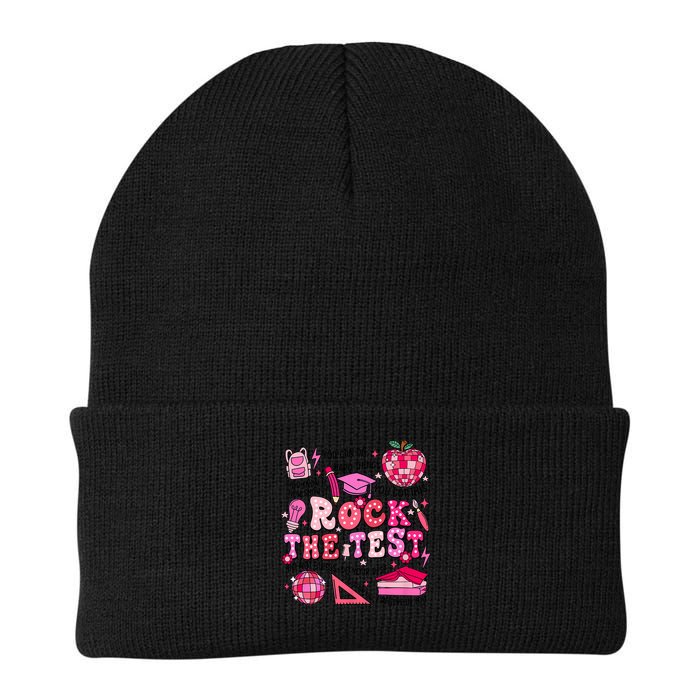 Rock The Test Testing Day Don't Stress Do Your Best Teach.er Beanie