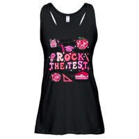 Rock The Test Testing Day Don't Stress Do Your Best Teach.er Ladies Essential Flowy Tank