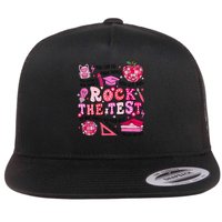 Rock The Test Testing Day Don't Stress Do Your Best Teach.er Flatbill Hat