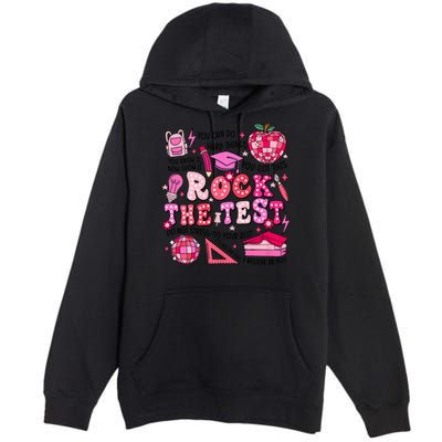 Rock The Test Testing Day Don't Stress Do Your Best Teach.er Premium Pullover Hoodie
