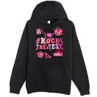 Rock The Test Testing Day Don't Stress Do Your Best Teach.er Premium Pullover Hoodie