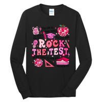 Rock The Test Testing Day Don't Stress Do Your Best Teach.er Tall Long Sleeve T-Shirt