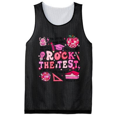 Rock The Test Testing Day Don't Stress Do Your Best Teach.er Mesh Reversible Basketball Jersey Tank