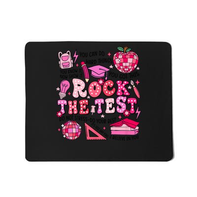 Rock The Test Testing Day Don't Stress Do Your Best Teach.er Mousepad