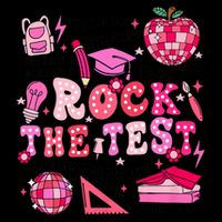 Rock The Test Testing Day Don't Stress Do Your Best Teach.er Mousepad