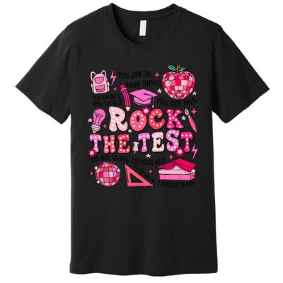 Rock The Test Testing Day Don't Stress Do Your Best Teach.er Premium T-Shirt