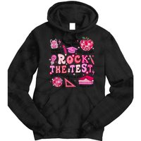 Rock The Test Testing Day Don't Stress Do Your Best Teach.er Tie Dye Hoodie