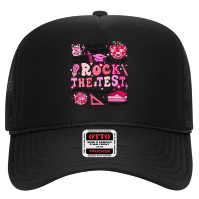Rock The Test Testing Day Don't Stress Do Your Best Teach.er Trucker Hat