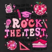 Rock The Test Testing Day Don't Stress Do Your Best Teach.er Trucker Hat