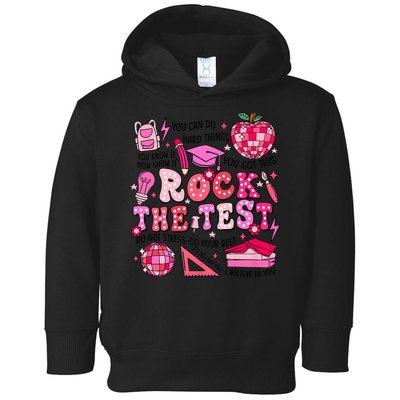 Rock The Test Testing Day Don't Stress Do Your Best Teach.er Toddler Hoodie