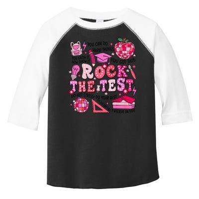 Rock The Test Testing Day Don't Stress Do Your Best Teach.er Toddler Fine Jersey T-Shirt