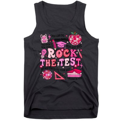 Rock The Test Testing Day Don't Stress Do Your Best Teach.er Tank Top