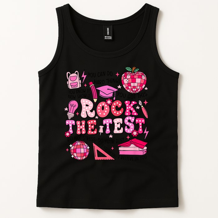 Rock The Test Testing Day Don't Stress Do Your Best Teach.er Tank Top