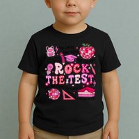Rock The Test Testing Day Don't Stress Do Your Best Teach.er Toddler T-Shirt