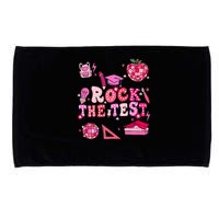 Rock The Test Testing Day Don't Stress Do Your Best Teach.er Microfiber Hand Towel