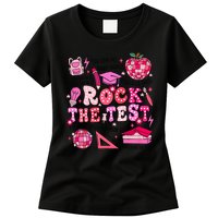 Rock The Test Testing Day Don't Stress Do Your Best Teach.er Womens T-Shirt