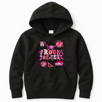 Rock The Test Testing Day Don't Stress Do Your Best Teach.er Kids Hoodie