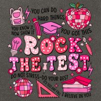 Rock The Test Testing Day Don't Stress Do Your Best Teach.er Cotton Canvas Backpack