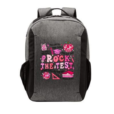 Rock The Test Testing Day Don't Stress Do Your Best Teach.er Vector Backpack