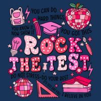 Rock The Test Testing Day Don't Stress Do Your Best Teach.er Infant Baby Jersey Bodysuit