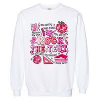Rock The Test Testing Day Don't Stress Do Your Best Teach.er Garment-Dyed Sweatshirt