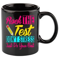 Rock The Test Dont Stress Just Do Your Best Testing Day 11oz C Handle Ceramic Mug