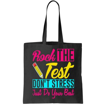 Rock The Test Dont Stress Just Do Your Best Testing Day Bag