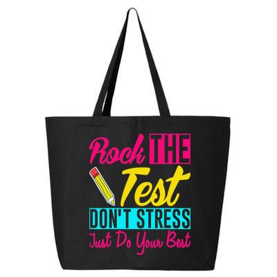 Rock The Test Dont Stress Just Do Your Best Testing Day 25L Jumbo Tote