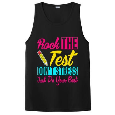 Rock The Test Dont Stress Just Do Your Best Testing Day PosiCharge Competitor Tank