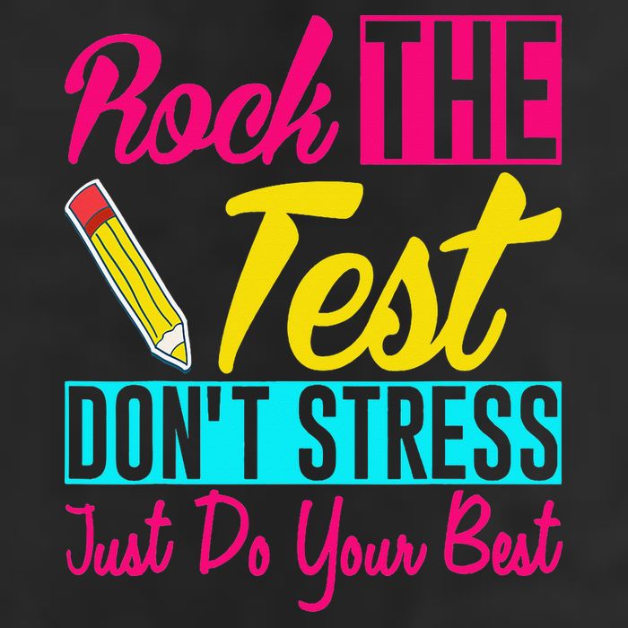 Rock The Test Dont Stress Just Do Your Best Testing Day Trucker Hat