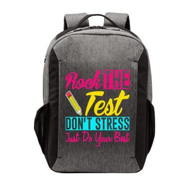 Rock The Test Dont Stress Just Do Your Best Testing Day Vector Backpack