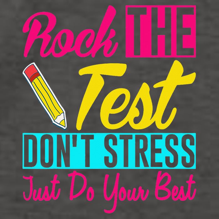 Rock The Test Dont Stress Just Do Your Best Testing Day Vector Backpack