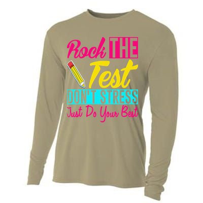 Rock The Test Dont Stress Just Do Your Best Testing Day Cooling Performance Long Sleeve Crew