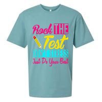 Rock The Test Dont Stress Just Do Your Best Testing Day Sueded Cloud Jersey T-Shirt