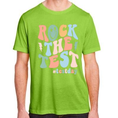 Rock The Test Testing Day Retro Motivational Teacher Student Adult ChromaSoft Performance T-Shirt