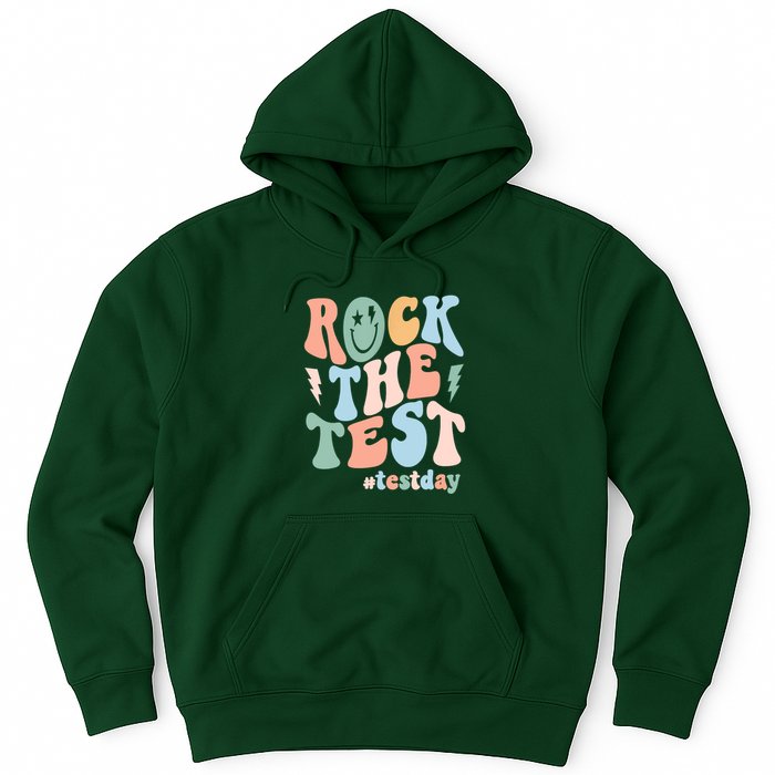 Rock The Test Testing Day Retro Motivational Teacher Student Hoodie