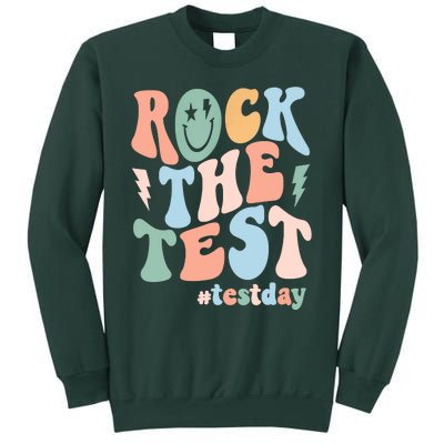 Rock The Test Testing Day Retro Motivational Teacher Student Sweatshirt