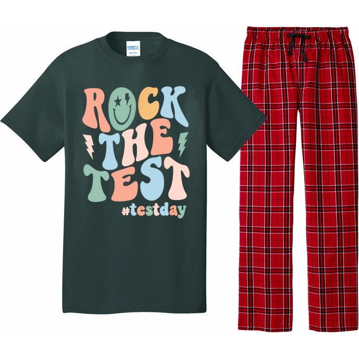 Rock The Test Testing Day Retro Motivational Teacher Student Pajama Set