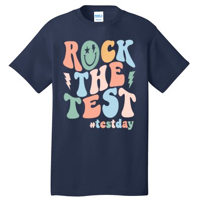 Rock The Test Testing Day Retro Motivational Teacher Student Tall T-Shirt