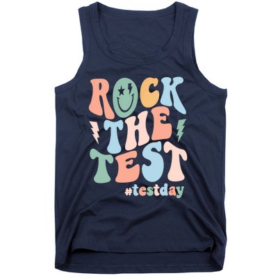 Rock The Test Testing Day Retro Motivational Teacher Student Tank Top