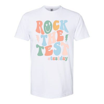 Rock The Test Testing Day Retro Motivational Teacher Student Softstyle CVC T-Shirt