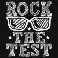 Rock The Test Testing Day Retro Motivational Ladies PosiCharge Tri-Blend Wicking Tank