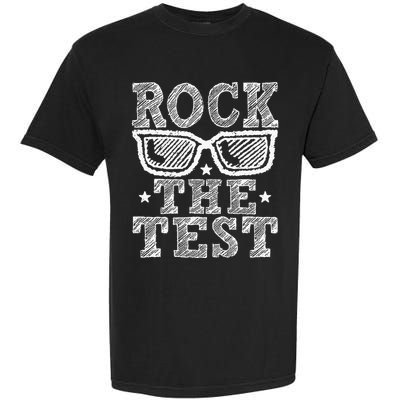 Rock The Test Testing Day Retro Motivational Garment-Dyed Heavyweight T-Shirt