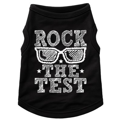 Rock The Test Testing Day Retro Motivational Doggie Tank