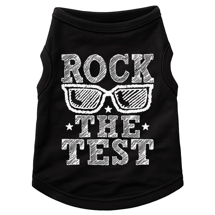 Rock The Test Testing Day Retro Motivational Doggie Tank