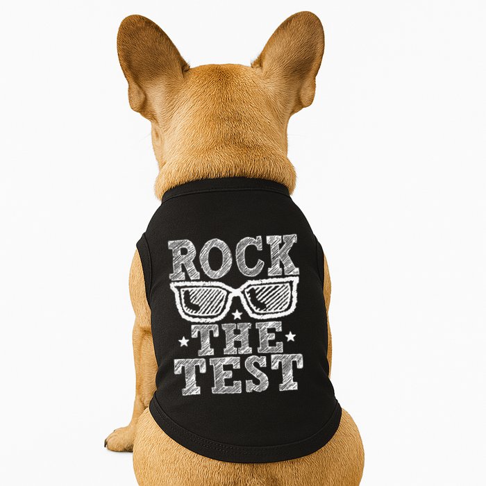 Rock The Test Testing Day Retro Motivational Doggie Tank