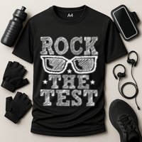 Rock The Test Testing Day Retro Motivational Performance Shirt