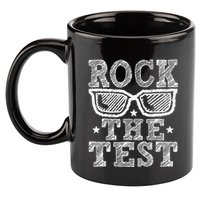 Rock The Test Testing Day Retro Motivational 11oz C Handle Ceramic Mug
