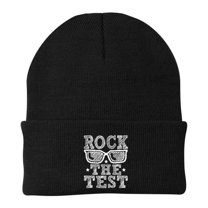 Rock The Test Testing Day Retro Motivational Beanie