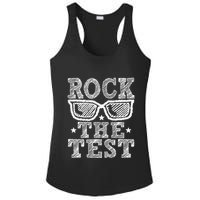 Rock The Test Testing Day Retro Motivational Ladies PosiCharge Competitor Racerback Tank